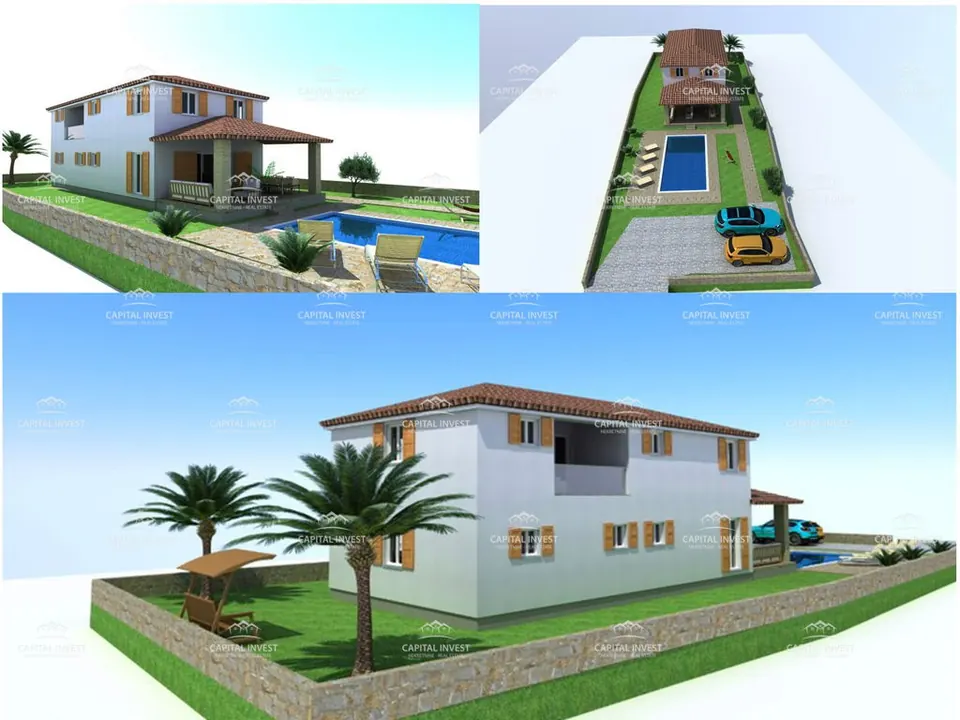Građevinsko zemljište sa projektom, Barban, Istra