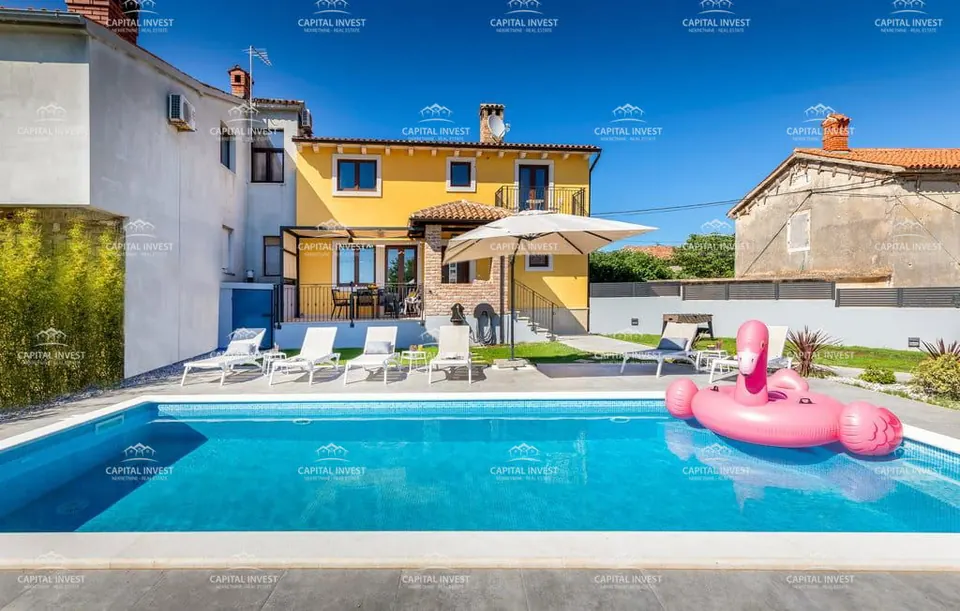 House with swimming pool, Yard, Ližnjan, Istria