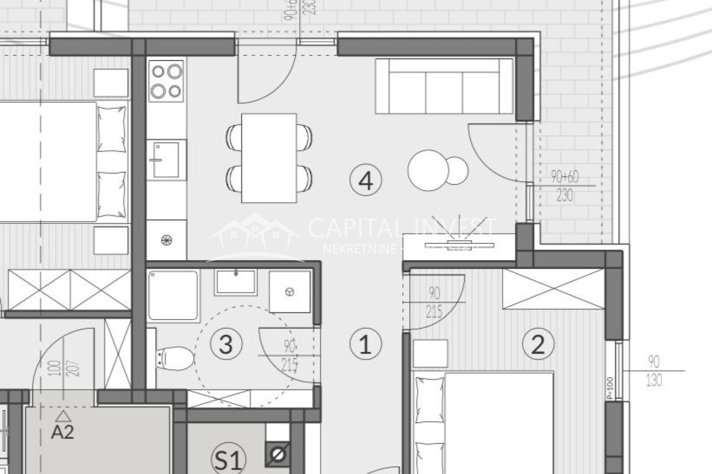 Pula, Istarska županija, Hrvatska, 2 Broj soba Broj soba,1 KupatiloKupaonica,Stan,Prodaja,1382