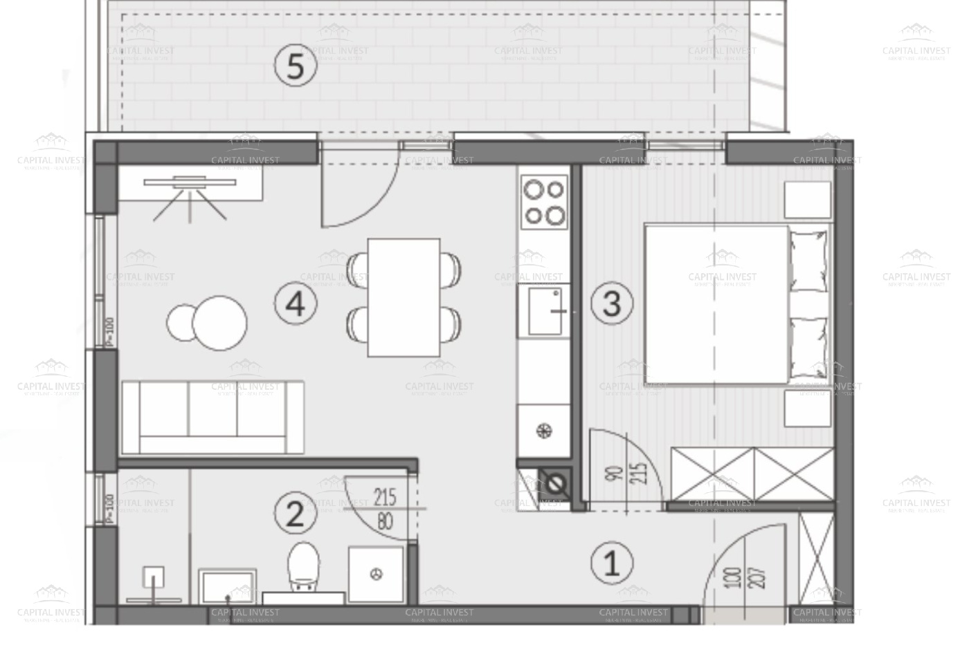 Pula, Istarska županija, Hrvatska, 2 Broj soba Broj soba,1 KupatiloKupaonica,Stan,Prodaja,1382